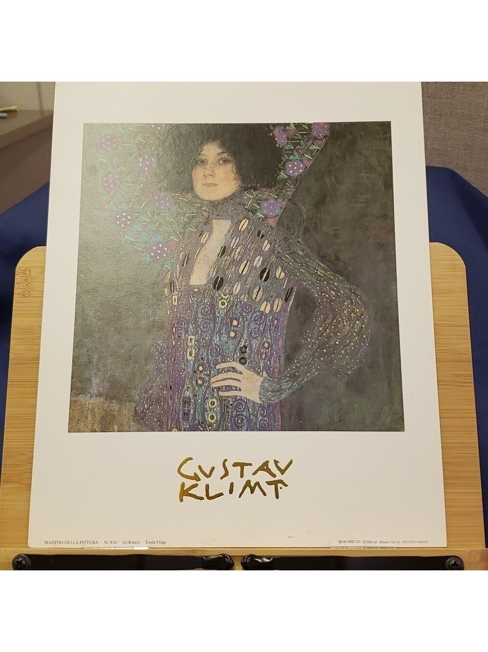 Emilie Flöge by Gustav Klimt Framed art print. A Portrait of the artist's Wife.